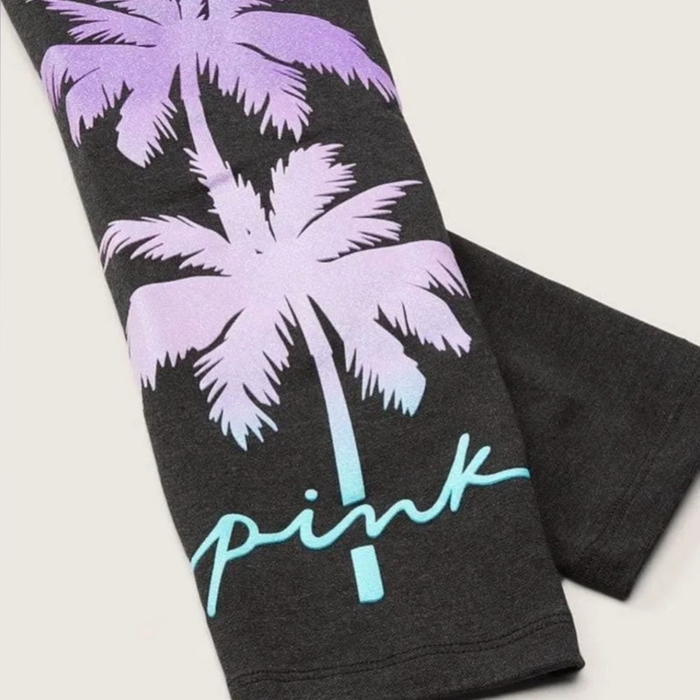 PINK Victoria’s Secret Palm Print High-Waisted Full Length Leggings